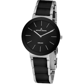 Foto 1 | Foto 1 | Reloj Jacques Lemans 42-8a Ceramic Cáratula Negra Con Detalles Plateados-negro