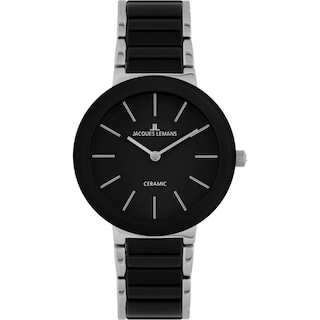 Foto 2 | Foto 2 | Reloj Jacques Lemans 42-8a Ceramic Cáratula Negra Con Detalles Plateados-negro