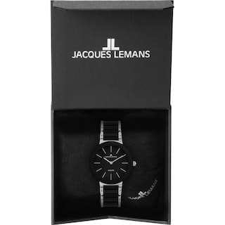 Foto 5 | Foto 5 | Reloj Jacques Lemans 42-8a Ceramic Cáratula Negra Con Detalles Plateados-negro
