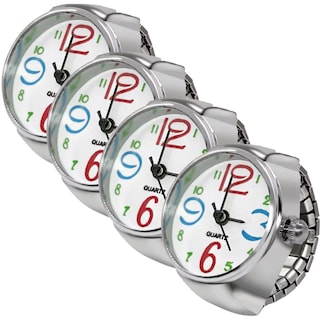 Foto 1 | Foto 1 | Anillo Reloj De Colores High Monaco Mxtqs-004 4 Piezas Plata Y Blanco