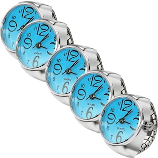 Foto 2 | Foto 2 | Reloj Anillo Elástico High Monaco Mxtrb-005 5 Piezas Plata Y Azul