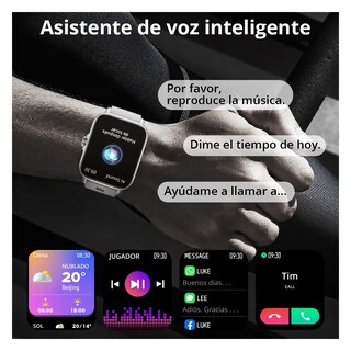 Foto 2 | Foto 2 | Smartwatch Belug Reloj Inteligente Bluetooth Plateado