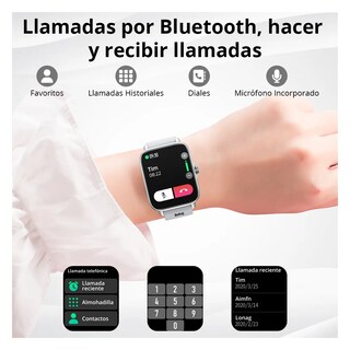 Foto 3 | Foto 3 | Smartwatch Belug Reloj Inteligente Bluetooth Plateado