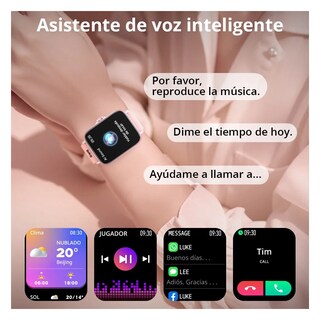 Foto 2 | Foto 2 | Smartwatch  Belug Reloj Inteligente Bluetooth Rosa