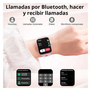 Foto 3 | Foto 3 | Smartwatch  Belug Reloj Inteligente Bluetooth Rosa