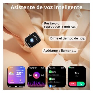 Foto 2 | Foto 2 | Smartwatch Belug Reloj Inteligente Bluetooth Dorado
