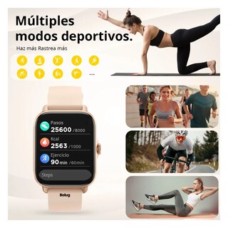 Foto 3 | Foto 3 | Smartwatch Belug Reloj Inteligente Bluetooth Dorado