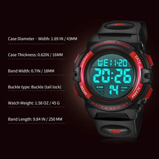 Foto 7 | Foto 7 | Reloj Digital Nn Ben Nevis Para Niños De 5 A 15 Años, Resistente Al Agua, 50 M - Venta Internacional.