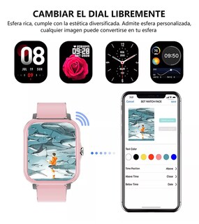 Foto 2 | Foto 2 | Smartwatch Deportivo Rosa