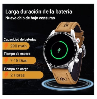 Foto 3 | Foto 3 | Smartwatch Sport para Hombre Bluetooth Depo Lige Plata con Marrón