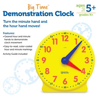 Foto 6 | Foto 6 | Learning Clock Learning Resources Big Time Homeschool 5+ - Venta Internacional.