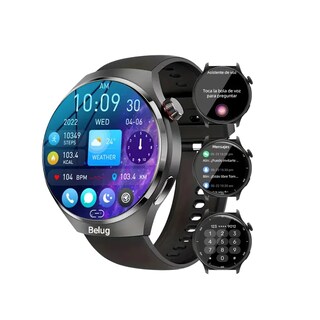 Foto 1 | Foto 1 | Smartwatch Reloj Inteligente Llamadas 1.51 Hombre Watch4 Pro Negro