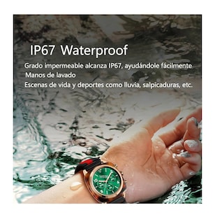 Foto 5 | Foto 5 | Smartwatch Reloj Inteligente Llamadas Tela Nailon Plateado Rojo Plateado