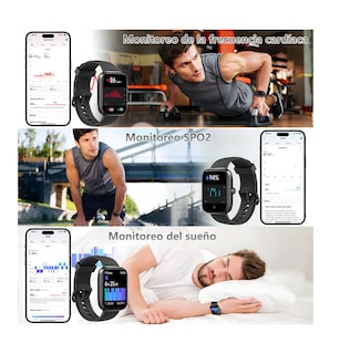 Foto 5 | Foto 5 | Reloj Smartwatch Reloj Inteligente Bluetooth Llamada Alexa Negro