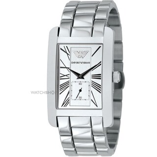 Foto 1 | Foto 1 | Reloj Emporio Armani Unisex Classic Ar0145 Caja Rectangular 30mm Diámetro Acero Inoxidable Cierre Hebilla Movimiento Cuarzo