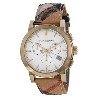 Foto 1 | Foto 1 | Reloj Burberry Unisex The City Bu9752 Caja Redonda 38mm Diámetro Acero Inoxidable Cierre Hebilla Movimiento Cuarzo Dial Blanco