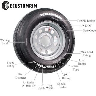 Foto 7 | Foto 7 | Neumáticos Para Remolque Ecustomrim St175/80d13 175/80 13 Load C, Paquete De 2 - Venta Internacional.