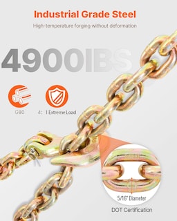 Foto 3 | Foto 3 | Transport Binder Chain Vevor Límite De Carga De Trabajo De 4900 Libras - Venta Internacional.