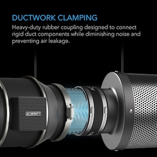 Foto 2 | Foto 2 | Acoplador De Ductos Con Pinza Reductora De Ruido Ac Infinity De 6 Pulgadas - Venta Internacional.