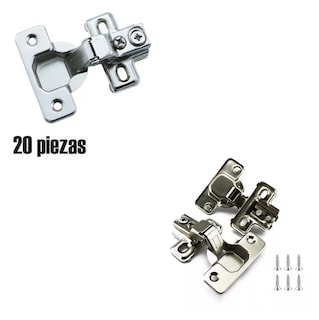 Foto 2 | Foto 2 | Bisagra Bidimensional Brazo Corto 35 Mm 10 Pares Plata