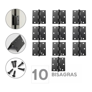 Foto 2 | Foto 2 | Paquete De 10 Piezas Bisagra Libro Cuadrada Color Negro 3 X 3 Pulgadas Belug, Negro