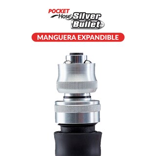 Foto 4 | Foto 4 | Manguera Expandible De 15 Metros Tv Ofertas Pocket Hose Silver Bullet Color Negro Con Fuertes Conectores De Aluminio