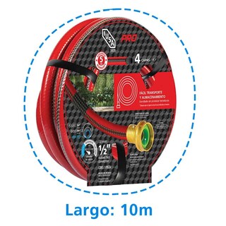 Foto 3 | Foto 3 | Manguera IUSA 10 m Pro Cuatro Capas con Conexiones Metálicas