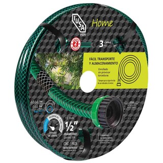 Foto 1 | Foto 1 | Manguera IUSA STVIPL15 color Verde Conexiones Plásticas Planas 15 m 1/2”