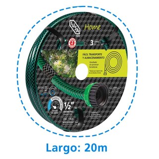 Foto 3 | Foto 3 | Manguera IUSA STVIPL20 color Verde Conexiones Plásticas Planas 20 m 1/2”