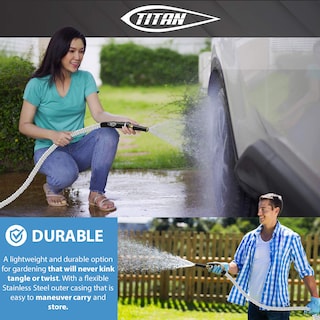 Foto 4 | Foto 4 | Manguera De Jardín Titan 304 De Acero Inoxidable, 30 M, Flexible, 500 Psi - Venta Internacional.