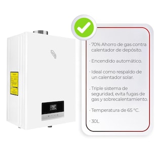Foto 6 | Foto 6 | Calentador IUSA Smart 30 Litros color blanco Instantáneo Modulante para 5 Servicios con WiFi