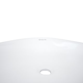 Foto 6 | Foto 6 | Lavabo de Cerámica Ovalado sin Rebosadero Gravita Blanco