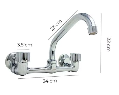 Foto 3 | Foto 3 | Llave Mezcladora para Fregadero Dica 3248 color Plata para Empotrar en Pared