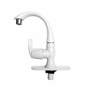 Foto 1 | Foto 1 | Llave Abs Fleximatic Color Blanca Con Cubierta 1/4 Vuelta Lavabo