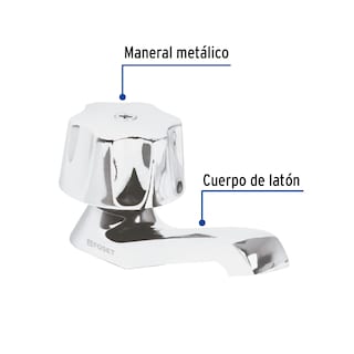 Foto 2 | Foto 2 | Llave Individual Foset Basic para Lavabo Maneral Metálico