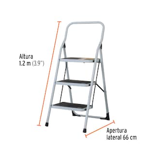 Foto 2 | Foto 2 | Escalera Tubular Plegable 3 Peldaños Pretul Estu-3p Blanco