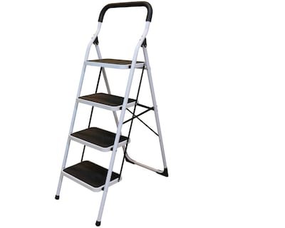 Foto 1 | Foto 1 | Escalera Tubular Pretul ESTU-4P color Blanco 4 Peldaños Plegable