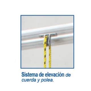 Foto 4 | Foto 4 | Escalera Extension 20 Escalones Aluminio Gris Surtek