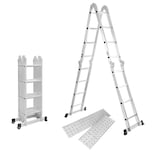 Escalera Multiposiciones Kingsman de Aluminio 4.5 Metros 16 Peldaños