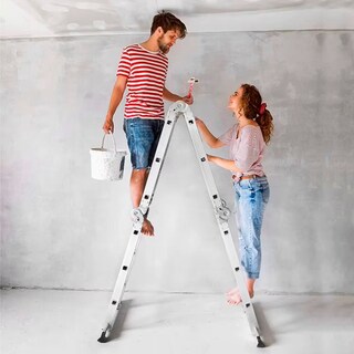 Foto 4 | Foto 4 | Escalera Multiposiciones Bluelander Con 12 Peldaños Y Capacidad De Soporte 150 Kg