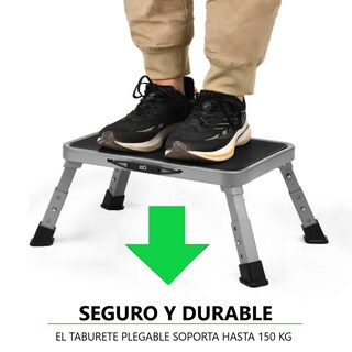 Foto 2 | Foto 2 | Taburete Plegable Ajustable Eo Safe Imports Esi-18919 Gris