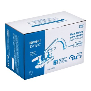 Foto 3 | Foto 3 | Mezcladora Foset M-070I color Gris 4" para Lavabo Cuello Tubular Manerales Cono