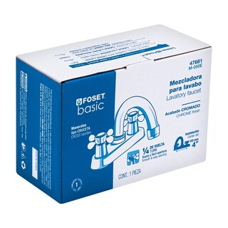 Foto 4 | Foto 4 | Mezcladora Foset M-050E color Gris 4" para Lavabo Cuello Curvo Manerales Cruceta