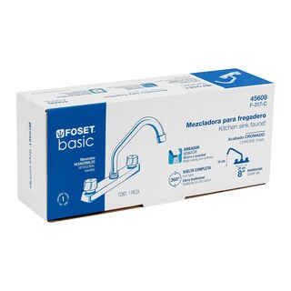 Foto 3 | Foto 3 | Mezcladora Corta 8' P/Fregadero Manerales Hex Car Compresión Foset color Gris