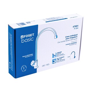 Foto 2 | Foto 2 | Llave Individual para Fregadero Cuello Curvo Foset Basic color Gris