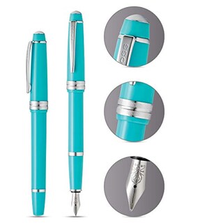 Foto 2 | Foto 2 | Pluma Estilográfica Cross Bailey De Resina Pulida Ligera, Color Verde Azulado - Venta Internacional.