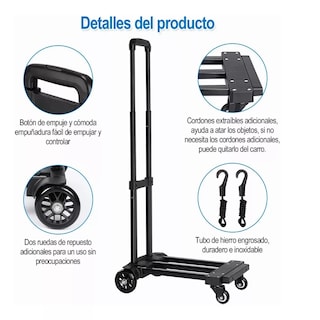 Foto 3 | Foto 3 | Diablo De Carga Plegable Con Extensible Capacidad 100 Kg. Eo Safe Imports Esi-10840 Negro