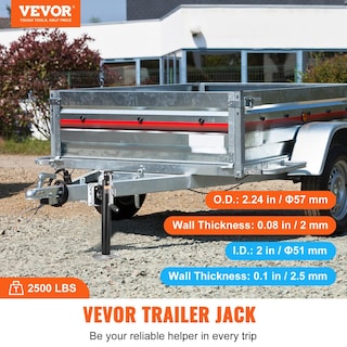 Foto 2 | Foto 2 | Remolque Jack Vevor, Capacidad De Carga De 2500 Libras, Elevador Giratorio De 15 Cm - Venta Internacional.