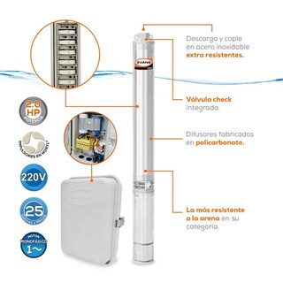 Foto 2 | Foto 2 | Equipo de Riego Sumergible Evans AB-SP-PRO6 2HP 220V 25 Gpm