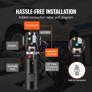 Foto 6 | Foto 6 | Unidad De Potencia Hidráulica Vevor 10l 220v 3hp Para Elevador De Coches 2950 Psi - Venta Internacional.